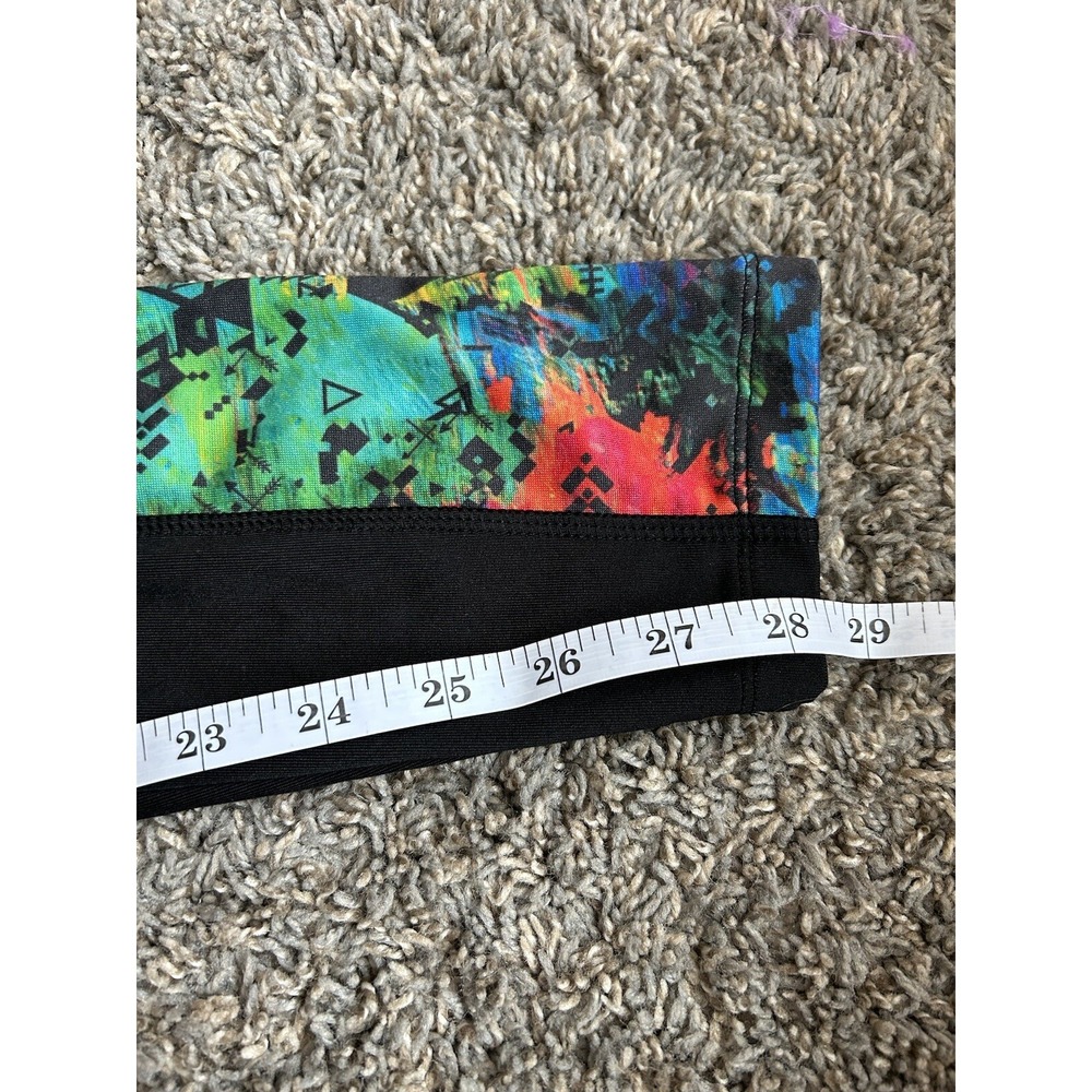 Lularoe Leggings Active Wear Medium Black With Multicolor Aztec Side Print - Picture 6 of 6